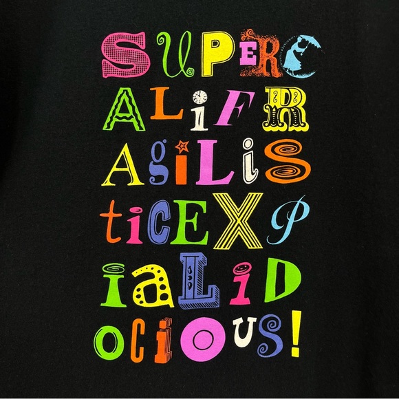 Disney Cameron Mackintosh Mary Poppins Theater Production Cotton Crewneck Tee - Picture 3 of 6